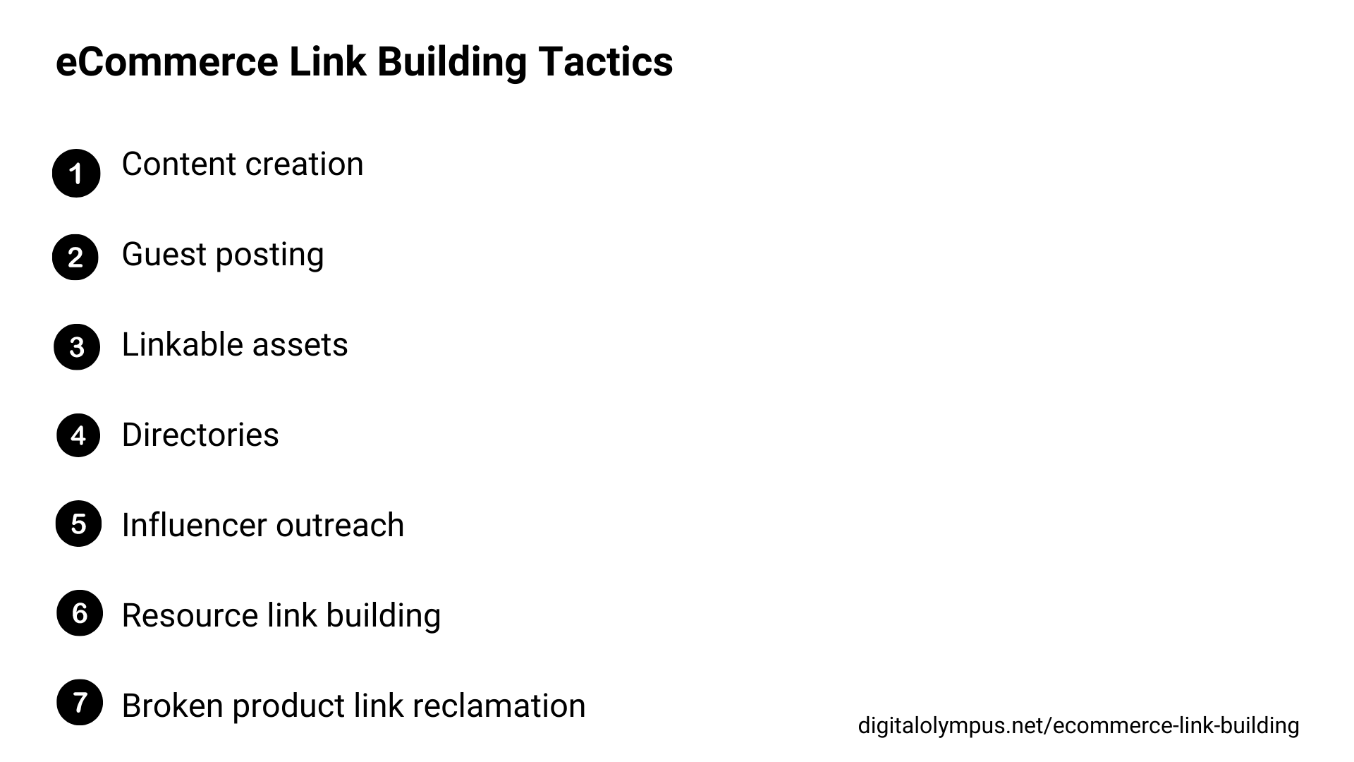 7 eCommerce link building tactics to pursue.